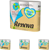 Renova 100% RECYKLOVANÝ toaletní papír 9 rolí, bílý, normální