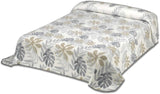 Potištěná přikrývka, velký objem, 100% polyester, 450 G/M², měkká, na podzim/zimu, design Harmony N10, 170 x 240 cm, na postele 90/105 cm, šedé peřiny a přikrývky Naty Shop
