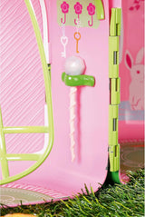Pohádková chaloupka BABY Born, skládací domeček pro panenky 18 cm se stolkem, krbem, lenoškou a teleskopem, růžovo-zelená, 833803 Zapf Creation Dollhouses Naty Shop