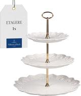 Police Villeroy & Boch Toys Delight Royal Classic, dekorativní patrový stojan na sušenky, pečivo a malé dorty, prémiový porcelán, bílá