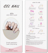 JMEOWIO Nagelfolie UV Härtend Bunter Blumenglitzer UV gelové proužky na nehty Nálepka na nehty Nagelaufkleber Nail Art Dekoration Nageldesign Zubehör