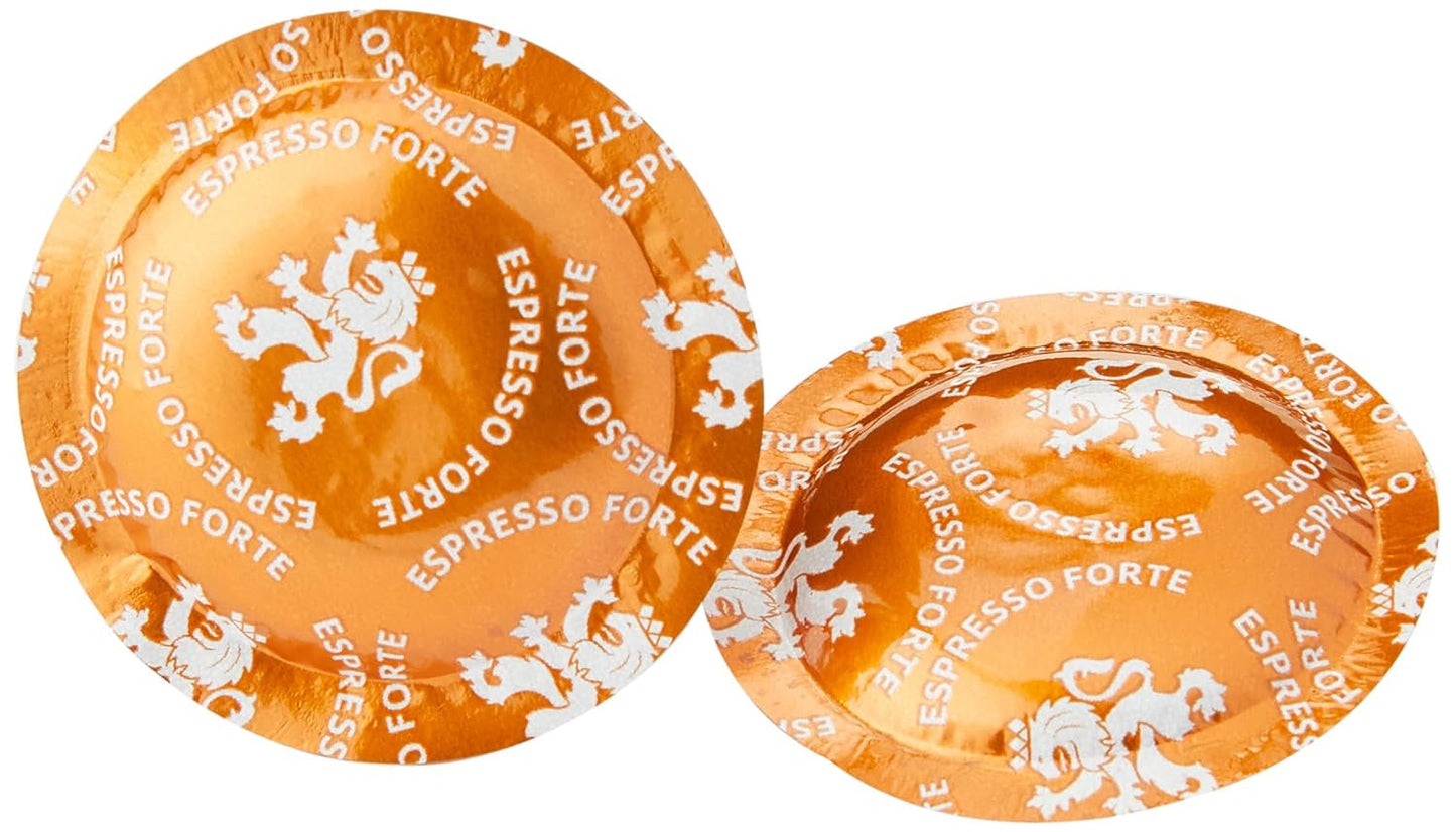 Espresso Forte 50 Pads pro profesionální Nespresso kávovar - 7/10 Intenzita - UTZ-zertifiziert & Espresso Decaffeinato 50 Pads pro profesionální Nespresso kávovar - 7/10 Intenzita