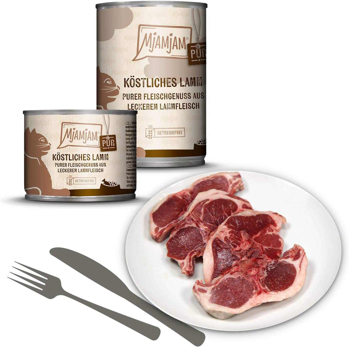 MjAMjAM - Prémiové mokré krmivo pro kočky - Pack Mix V - Pure Meat Delight 6 balení (6 x 400 g) Bez obilovin s extra masem