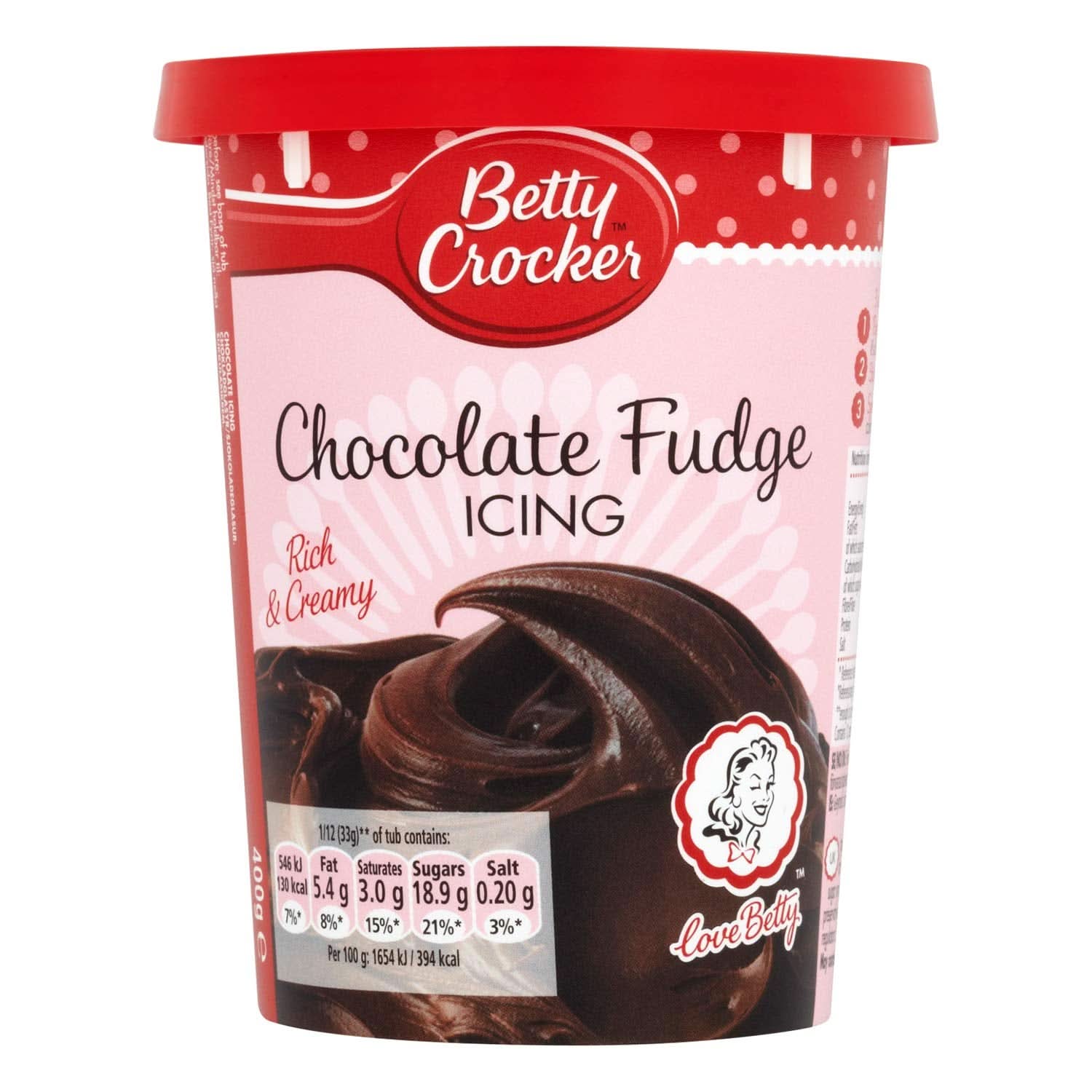 Betty Crocker, dortová poleva s čokoládou a karamelem, 400 gramů Glazes and Decor Naty Shop