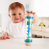 Hape rainmaker | mini hudební hračka s dřevěnými rolničkami, modrá Toys Bebe Naty Shop