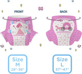 Plenky pro dospělé CutiePlusU, 10 kusů, jednorázové inkontinenční kalhotky s prostěradlem pro ženy a muže, maximální savost přes noc - malá princezna (velká velikost 94-119 cm)