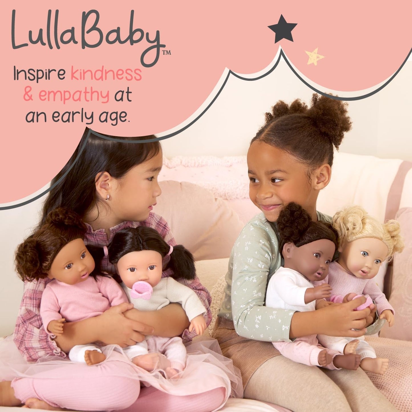 LullaBy – Vanička pro panenky – Souprava do vany – Hračka do vany – Doplňky pro panenky – Realistická vodní hra – Děti 2+