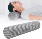 Rolka na krk s potahem, cestovní polštář z paměťové pěny 11 x 45 cm, plyšový polštář na krk pro úlevu od bolesti krku, který lze prát na místě, polštář na krk pro domácnost, kancelář, cestovní kulatý válec na jógu krční ortopedické polštáře Naty Shop Výchozí název