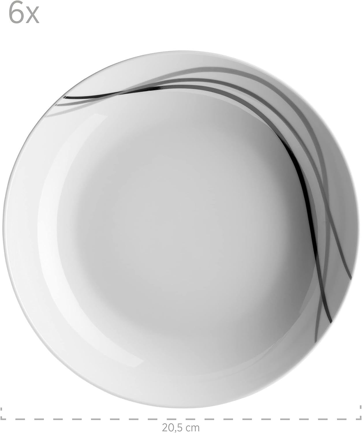 Kombinovaná sada nádobí Mäser, porcelán TAJO, bílá, 40 x 60 x 40 cm