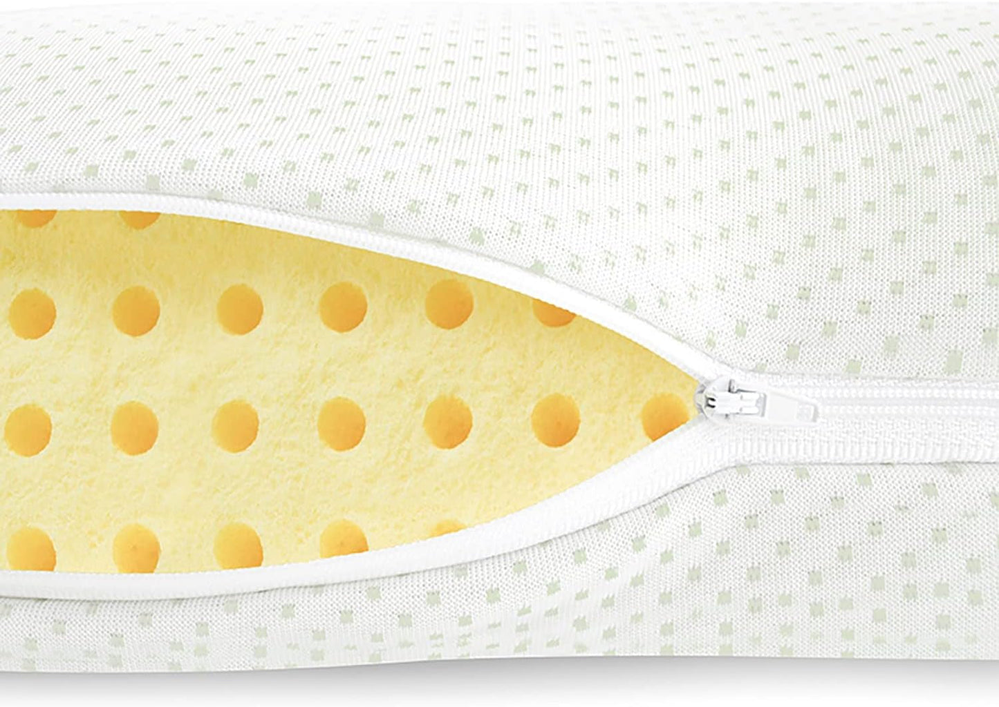 Mister Sandman Ergonomický polštář 40X80, Polštář na krk s povlakem na polštář Aloe Vera, Polštář Visco Perfektní pro žaludeční spáče, Zádové a boční spáče, Polštář z paměťové pěny Krční ortopedické polštáře Naty Shop