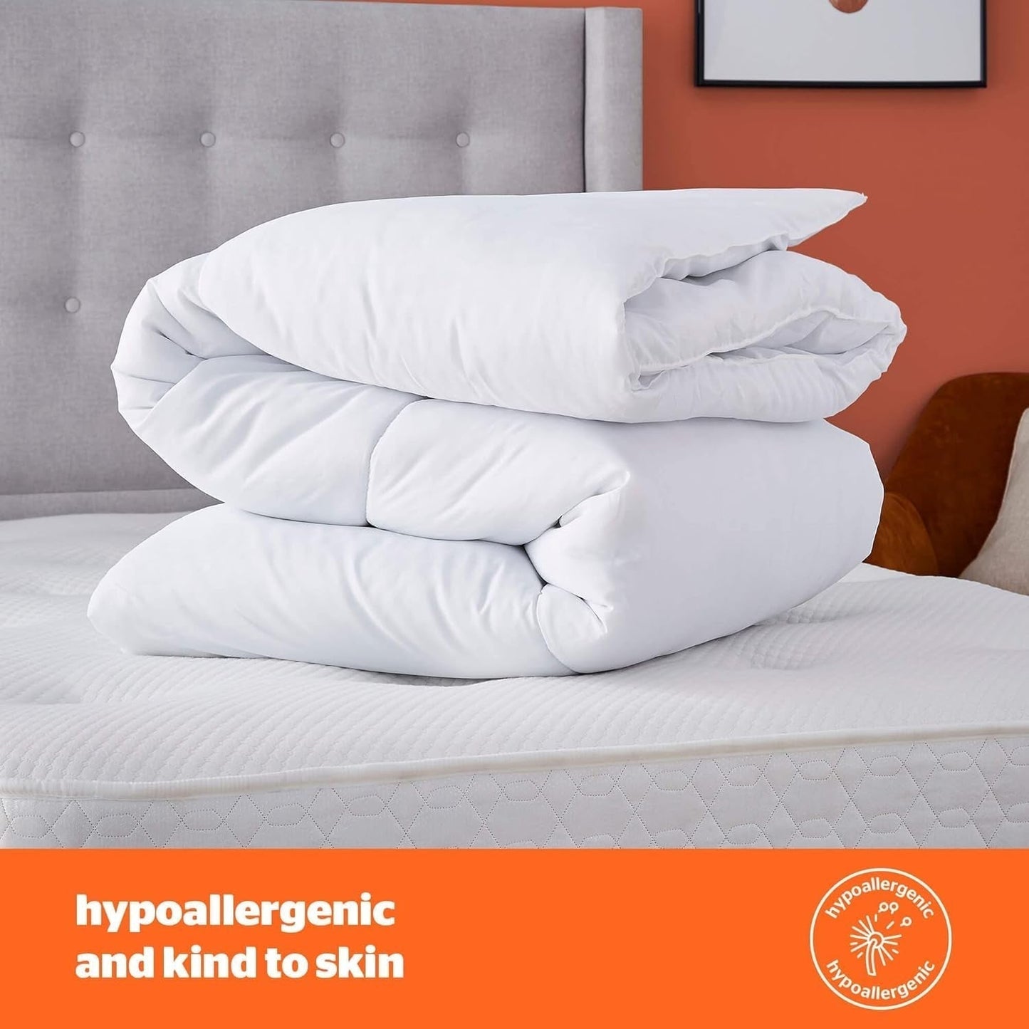 Silentnight tak Snug 534222GE přikrývka na postel velikosti King, 15 tog, teplá, útulná, tlustá, hypoalergenní a lze ji prát v pračce, bílá, přikrývky a přikrývky do postelí velikosti King Naty Shop