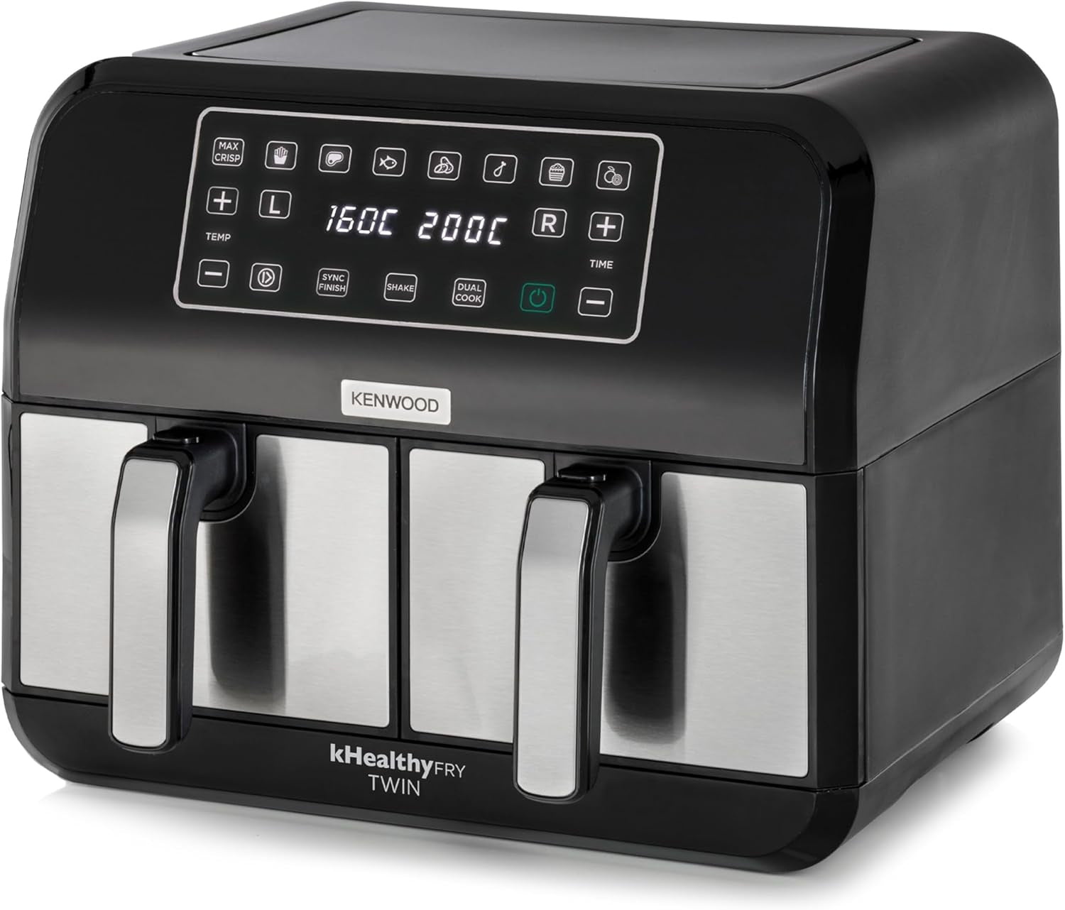 Kenwood Khealthy Twin Airfryer, 8L (2X4L), dvoukomorová, 8 programů, funkce Dual Cook & Sync Finish, dotyková obrazovka Spotřebiče Naty Shop Výchozí název