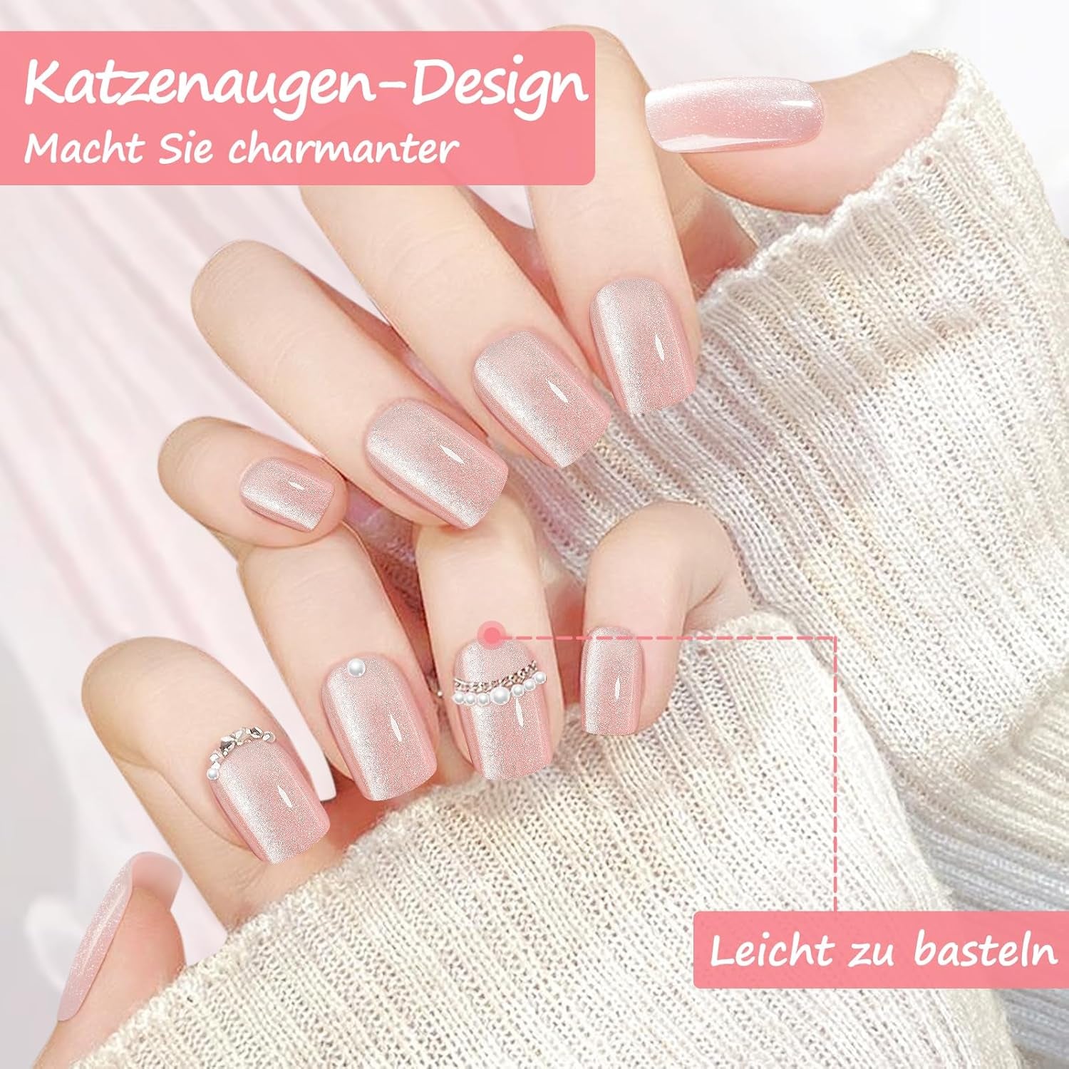 Kiiwah 48ks Krátké čtvercové nehty Růžové umělé nehty Lepidlo na krátké tipy na nehty Falešné tipy na nehty