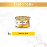 Gourmet Gold rafinované ragú kuře Mokré krmivo pro kočky 12 balení (12 x 85 g)