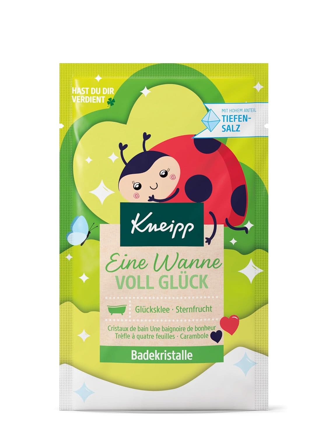 Kneipp, koupelové krystaly, s přírodními výtažky z hvězdice a jetele, s vysokým podílem soli Luisenhaller, 60 gramů Sprcha a koupel Naty Shop