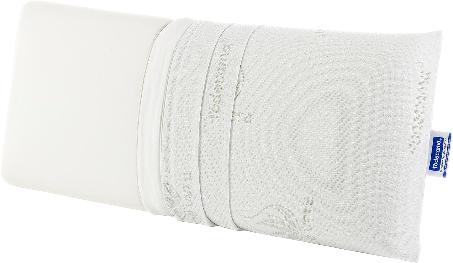 Todocama - Memory polštář, aloe vera, 2 kusy, 70 cm, bílé standardní polštáře Naty Shop
