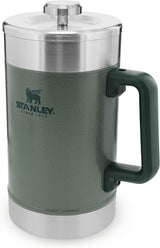 STANLEY Classic Stay Hot Coffee Press 1,4L Hammertone Green - Udrží kávu horkou po dobu 4 hodin - Minimální sediment - Integrovaný lis na kávu z nerezové oceli - Bez BPA - Vhodné do myčky
