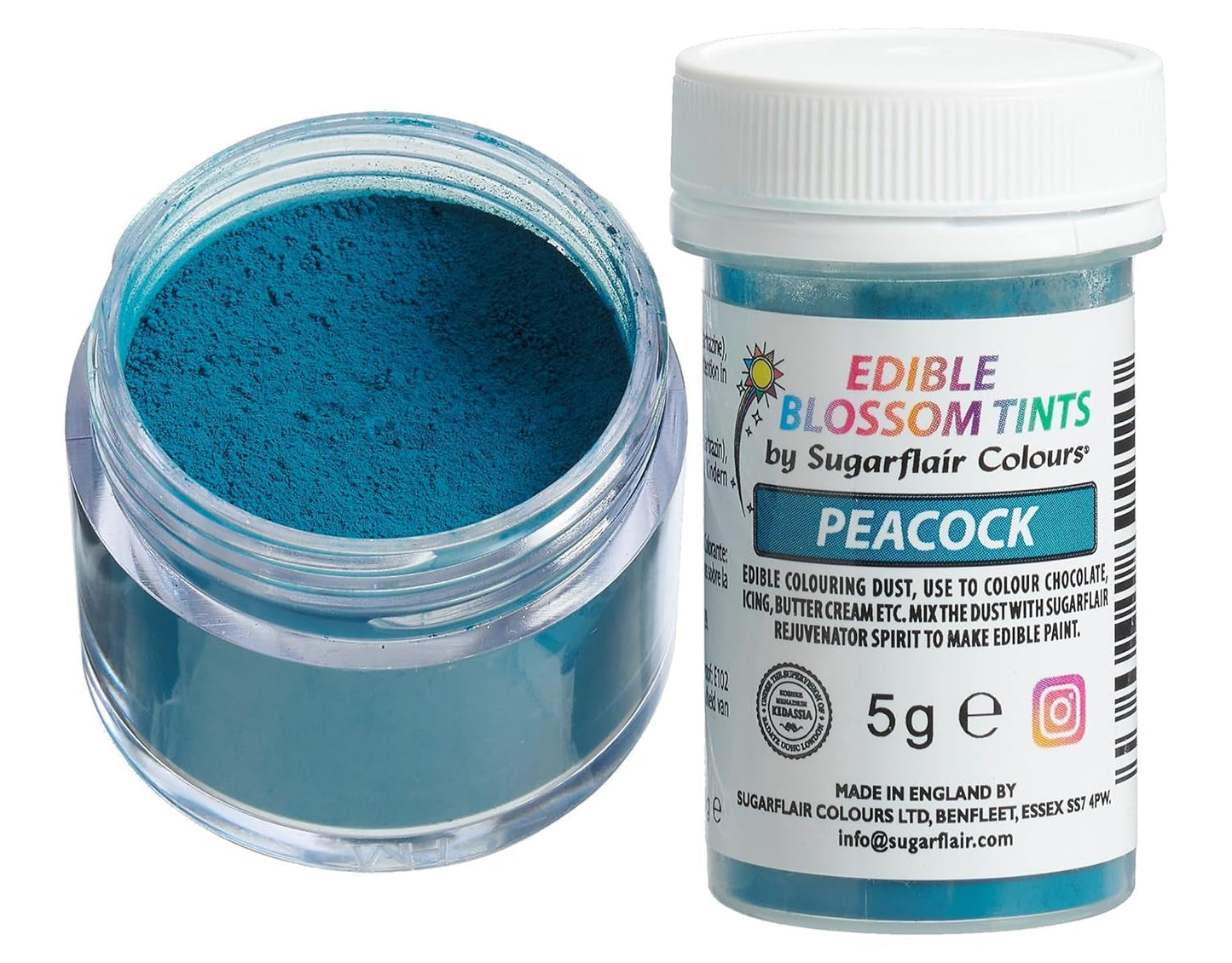 Sugarflair Blossom Tint Dust Peacock Food Coloring Powder - Potravinářský prášek na zdobení dortů, cukrovou pastu, fondán, polevu, čokoládu, máslový krém, makarony a další - 5G