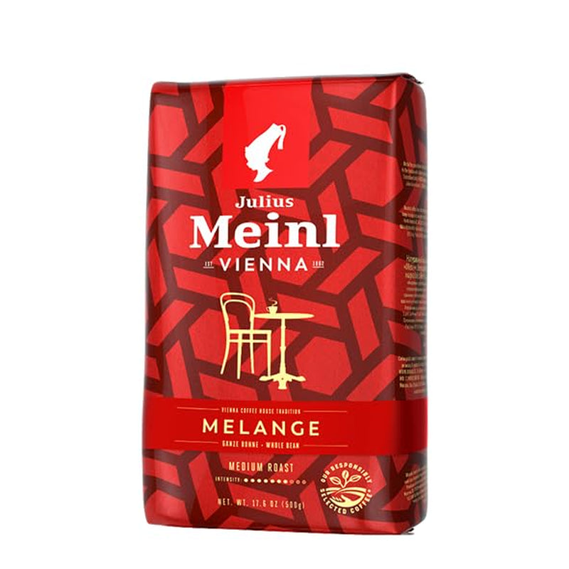 Vídeňská melanž - 500g celozrnné | Klasická vídeňská kávová směs | Aromatická káva získaná ze zrn 100% Arabica Ideální pro plně automatické kávovary a espresso stroje