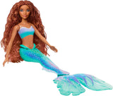 Mattel Disney Ariel – Panenka Malá mořská víla, inspirováno filmem Malá mořská víla, Hračka Mořská víla, polohovatelné, Dárky Disney, Hračka pro děti od 3 let, HLX08