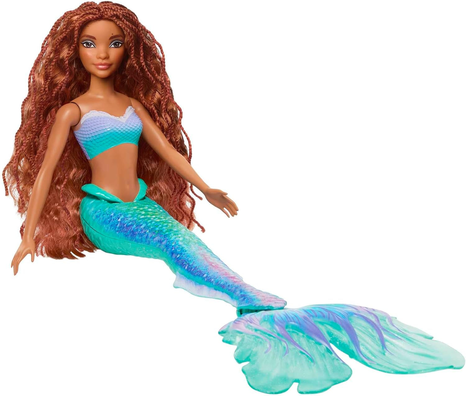 Mattel Disney Ariel – Panenka Malá mořská víla, inspirováno filmem Malá mořská víla, Hračka Mořská víla, polohovatelné, Dárky Disney, Hračka pro děti od 3 let, HLX08