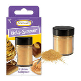 Günthart Backdecor Gold Powder – jedlé třpytky, potravinářské barvivo v prášku, třpytky na nápoje – malé třpytky se zlatým prachem pro nadšence do pečení, 1 balení (1 x 7 g)