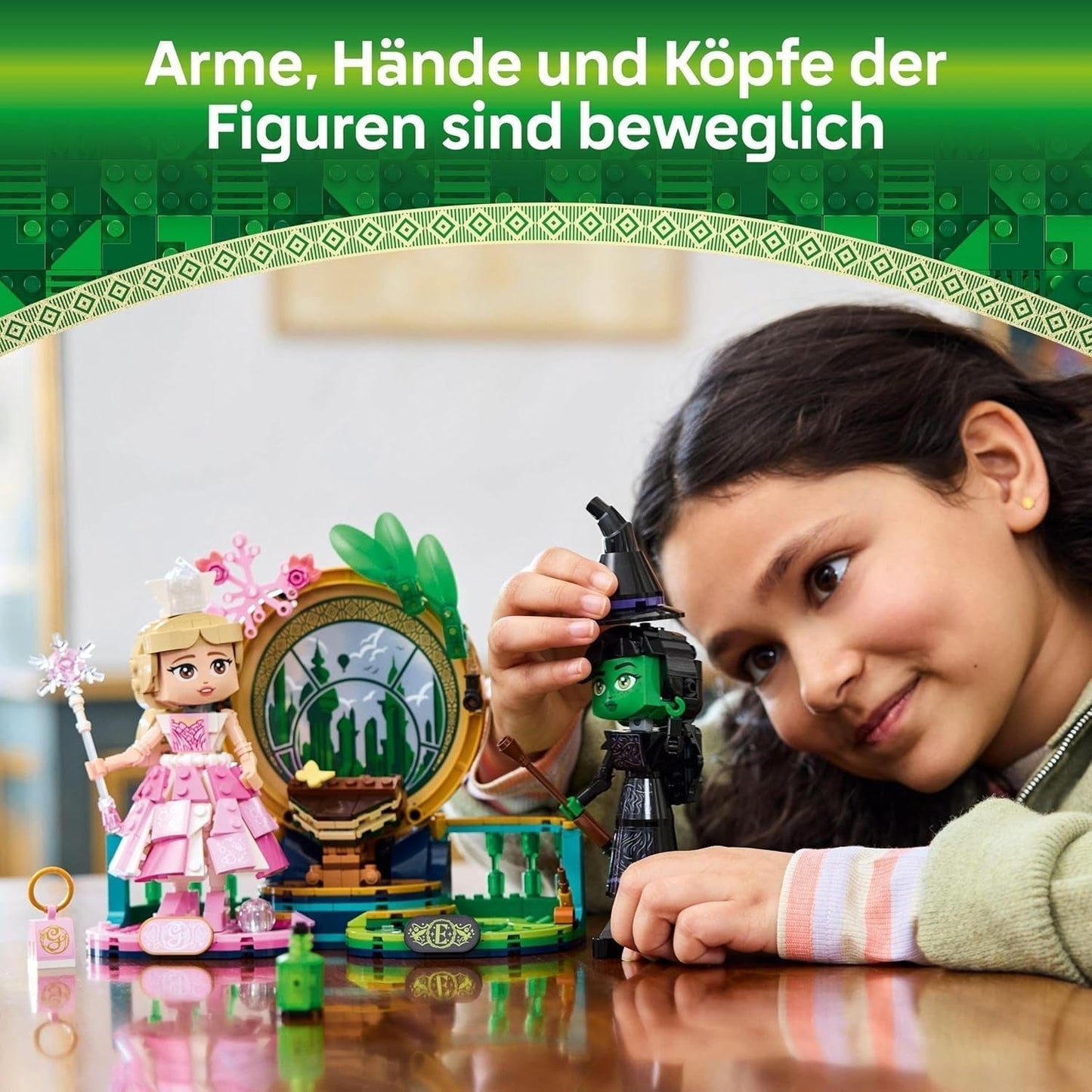 LEGO Wicked panenky Elphaba a Glinda - sběratelská figurka čarodějnice ze země Oz - kreativní dárek pro dívky starší 10 let a fanoušky filmu - 75682 Stavebnice Besuche den LEGO-Store