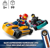 LEGO City motokáry s ovladači, sada 2 minifigurek řidičů a závodních aut, autíčka pro kluky a holky od 5 let, zábavný dárek pro děti 60400 stavebnic Besuche den LEGO-Store