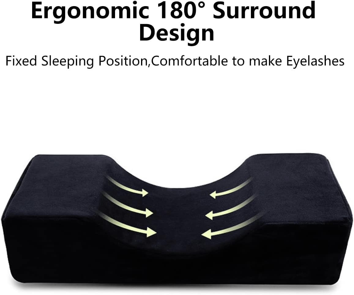 Polštář na řasy Deciniee U Shape: Ergonomický polštář na krk Polštář na řasy - Flanelový polštář Polštář na prodloužení řas pro domácí kosmetický salon Krční ortopedické polštáře Naty Shop