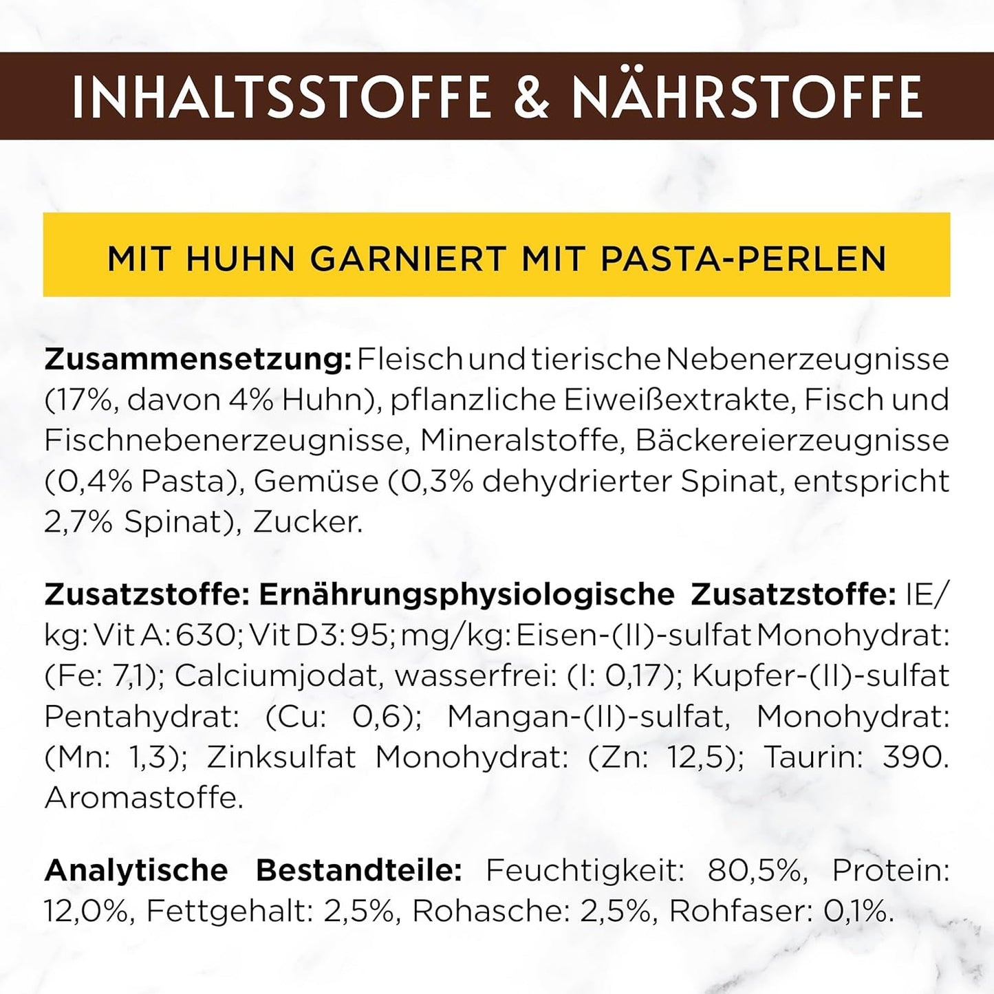 Gourmet A la Carte mokré krmivo pro kočky s kuřecím masem, špenátem a těstovinovými perličkami, balení 26 ks (26 x 85 g)
