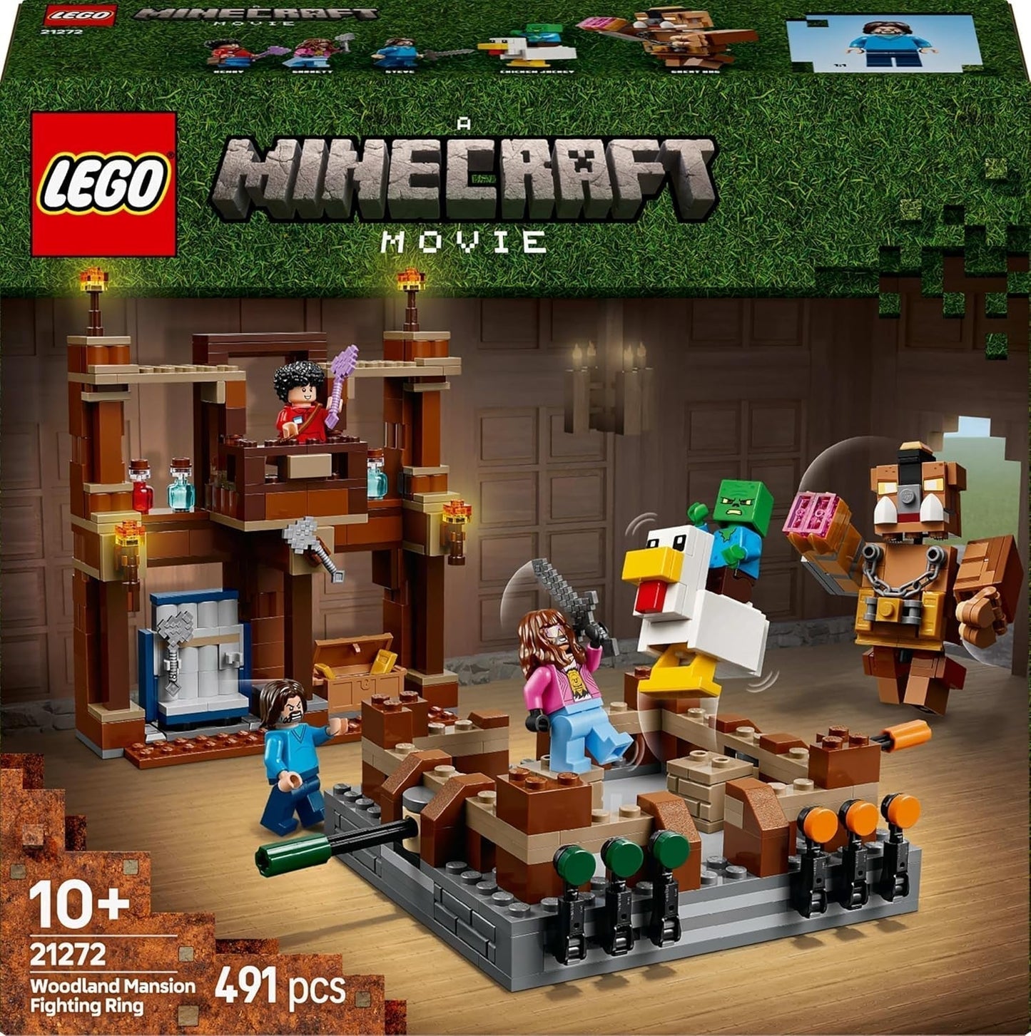 LEGO Minecraft Forest Manor s boxerským ringem - Herní sada se zombie a Oberborstem - Interaktivní stavebnice s vybavením a drahami - Dárek pro chlapce a dívky 10+ - 21272 stavebnic Besuche den LEGO-Store