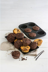 Zenker 6Er Muffinform Black Metallic, 275X190X30 Mm, Teflon Classic Antihaftbeschichtung, Hitzebeständig Bis 230°C, Leichte Reinigung, Ideal Für Köstliche Muffins Formy a plechy na pečení Naty Shop