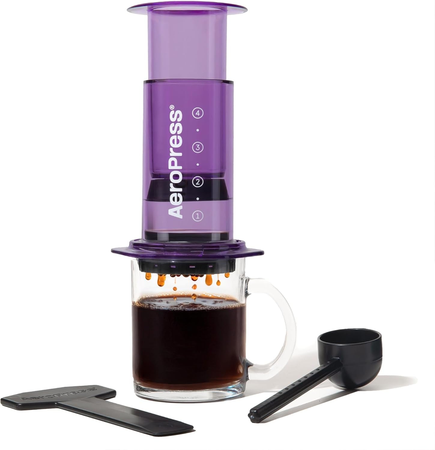 Originální kávovar a espresso AeroPress, přenosný baristický kávovar s komorou, plunžrem a filtry, kávovar Rapid a espresso
