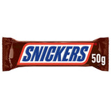Snickers Čokoládová tyčinka Arašídový karamel 5 tyčinek | Fotbalová svačina | (1 x 5 x 50 g)