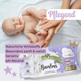 Millis Bamboo Baby Sensitive vlhčené ubrousky pro jemnou dětskou pokožku - 5 x 60 kusů - Přírodní, šetrné a udržitelné čištění - Biologicky odbouratelné dětské ubrousky, bez plastů a alkoholu