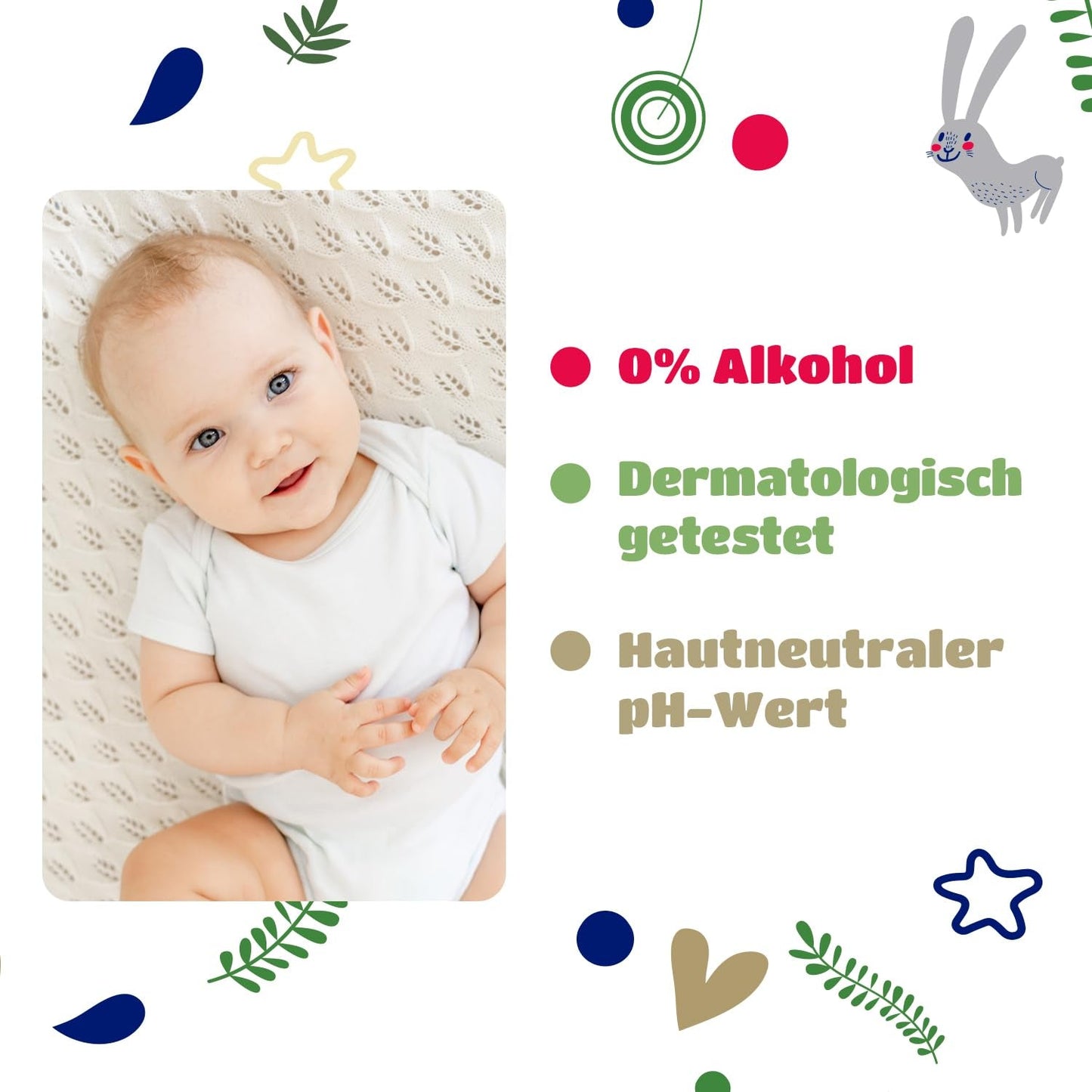 Kindii Natural Balance vlhčené ubrousky pro miminka – (1 x 60 ks) Vlhčené ubrousky pro miminka a děti – Ochranné, Aloe Vera, Jemná vůně – 60 ks.