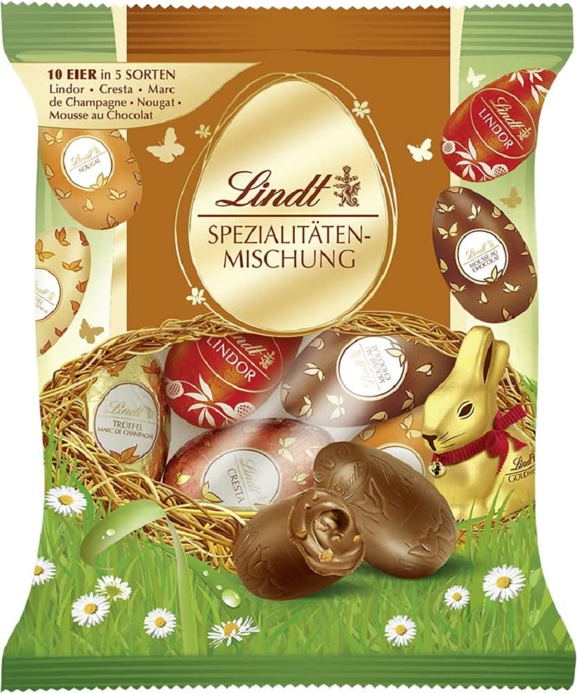 Speciální čokoládová směs | 2 x 180 g | Vejce z plnotučného mléka v pěti variantách s alkoholem a bez alkoholu (Vejce Marc de Champagne a čokoládové lanýže | 3 x 90 g)