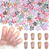 100 ks 3D Blume Nagel Charms Nägel Zubehör Nageldesign Glitzersteine ​​​​Nailart Strasssteine ​​​​Květinové přívěsky na nehty Luminous Flower Nail Art Charms Bunte Blumen Deko Nagel Steinchen Flowers Nail