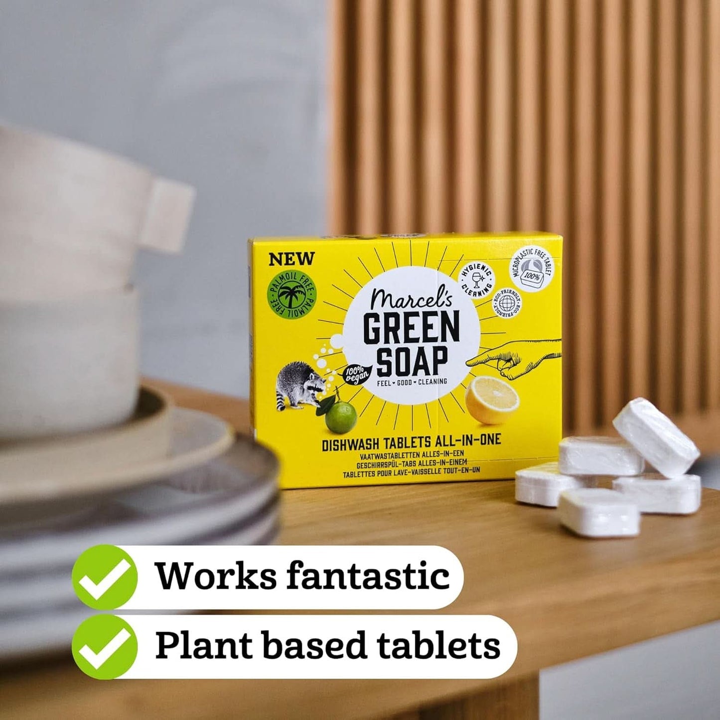 Marcel'S Green Soap Kartičky do myčky nádobí All-In-One - Grapefruit & Limetka - 25 kusů Kuchyňské čisticí prostředky Naty Shop