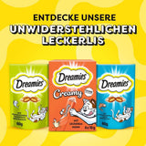 DREAMIES SHAKE UPS Multivitamin Seafood Festival kočičí pamlsky v porcovaných sáčcích – 55 g (6 sáčků)