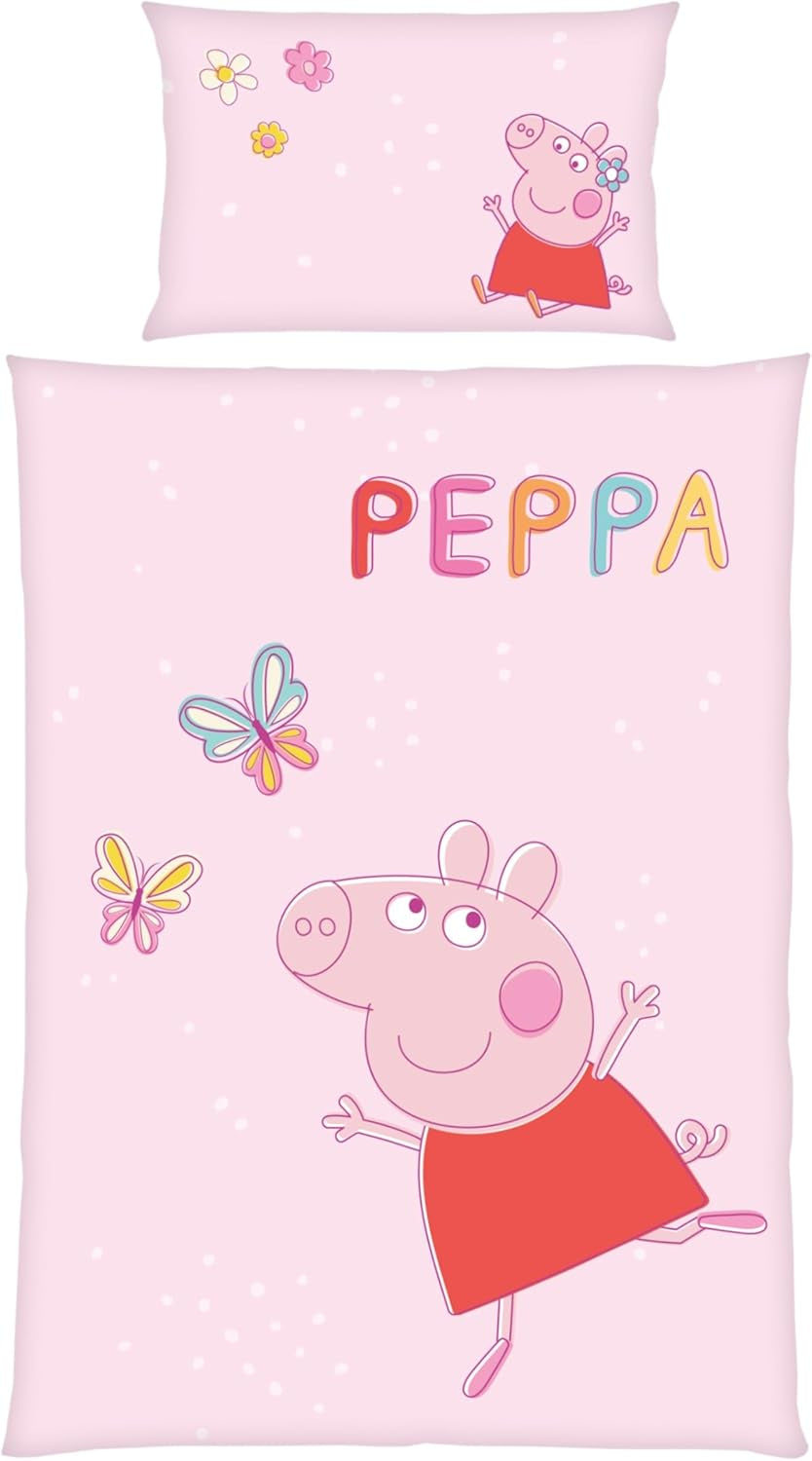Sada dětského povlečení Peppa Pig, 100 x 135 cm a 40 x 60 cm, bavlna Povlečení - dětské Naty Shop Výchozí název
