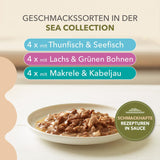 Mokré krmivo pro kočky IAMS Delights Sea Collection bez obilovin – více balení s různými rybami v omáčce, mokré krmivo bez obilovin pro kočky od 1 roku, 12 x 85 g