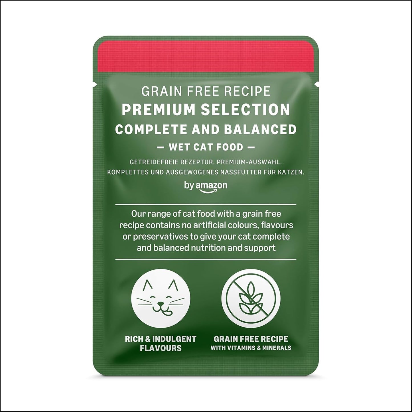 Amazon Grain Free Mokré krmivo pro kočky pro dospělé kočky Maso v želé 4,76 kg 56 balení po 85 g (dříve celoživotní)