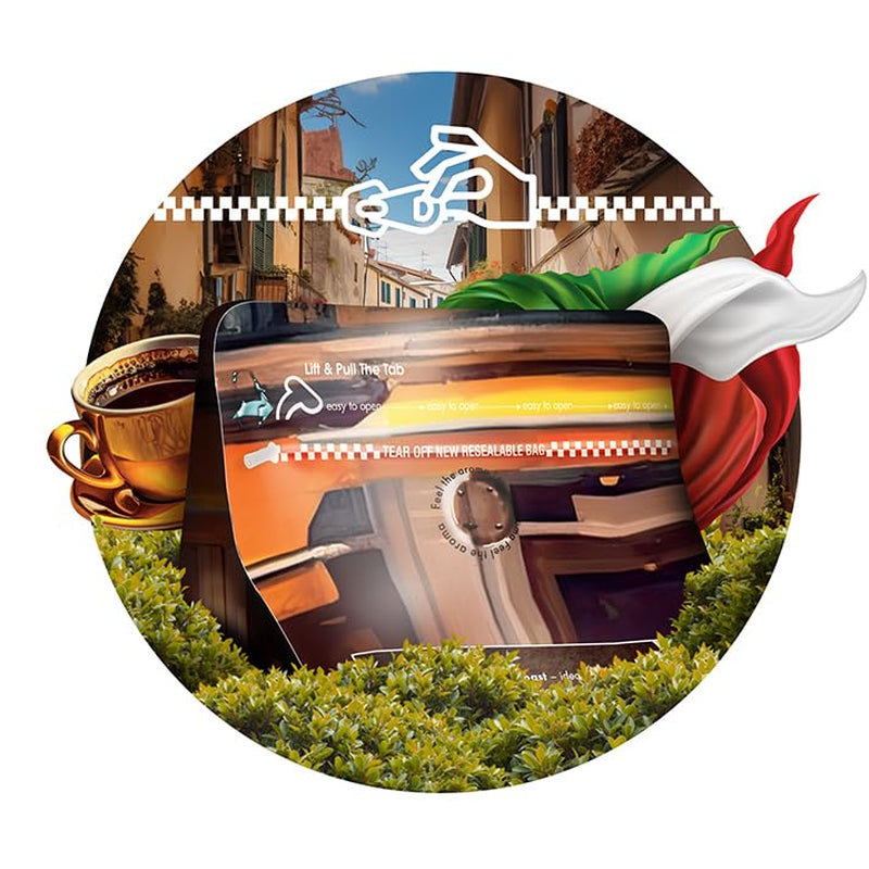 Pražená zrnková káva Italiana Bellagio 1kg | 80% Arabica a 20% Robusta | s tóny ořechů a hořké čokolády | čerstvě pražená, nízká kyselost | pro kávovary | Modrá káva Orca