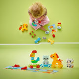 LEGO DUPLO Zvířecí vláček, Vláček s koly, Kreativní stavění a přestavování figurek zvířat, Vzdělávací hračka pro batolata, Dárek k narozeninám pro milovníky zvířat Dívky a chlapce 1½ roku staré 10412 Stavebnice Besuche den LEGO-Store