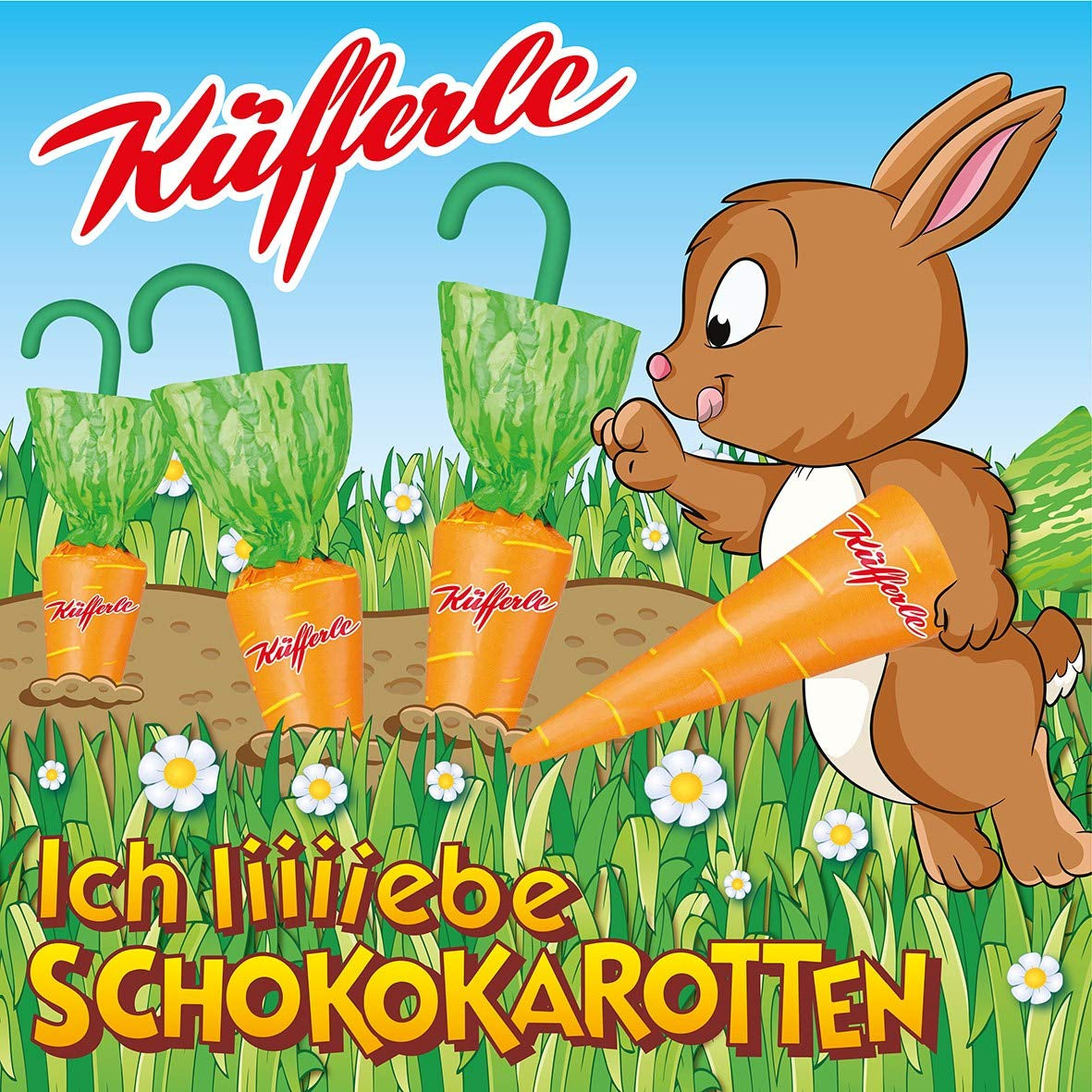 Küfferle, Mrkev s originální čokoládou 810 g 60 ks., Mléčná čokoláda, 1 kus