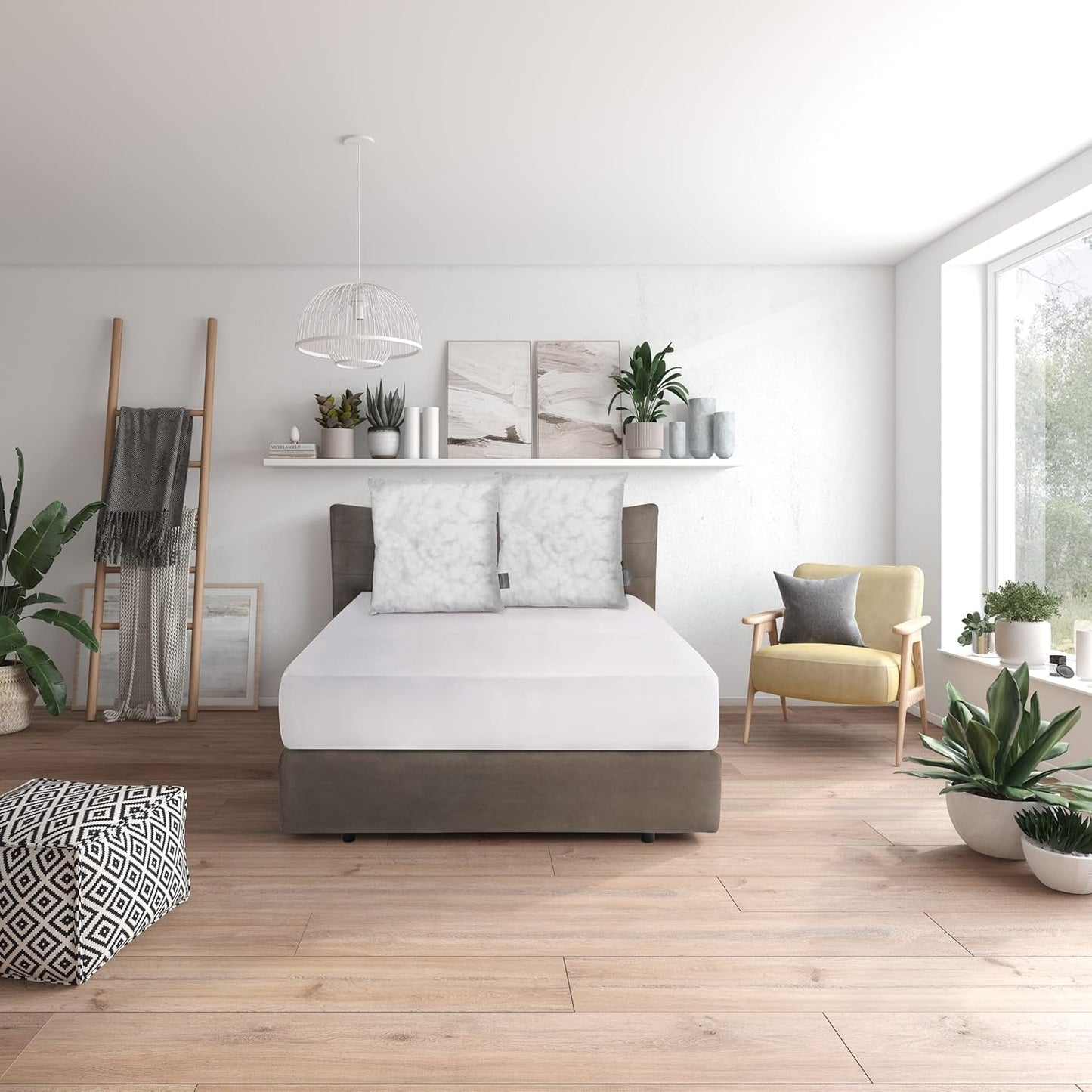 Traumnacht Green Basic Pillow Set sestávající ze dvou polštářů 80 X 80 Cm, certifikováno Oeko-Tex, vyrobeno podle německého standardu kvality Naty Shop standardní polštáře 80 X 80 Cm