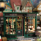 Magic Shop domeček pro panenky s protiprachovým krytem DIY miniaturní sada nábytku pro panenky v měřítku 1:24 kreativní dárek pro děti, dospívající, narozeninový dárek