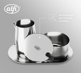 SET MLÉKO A CUKR Alfi vysoce kvalitní leštěná nerezová sada mléka a cukru, elegantní design, vhodné do myčky, odolné