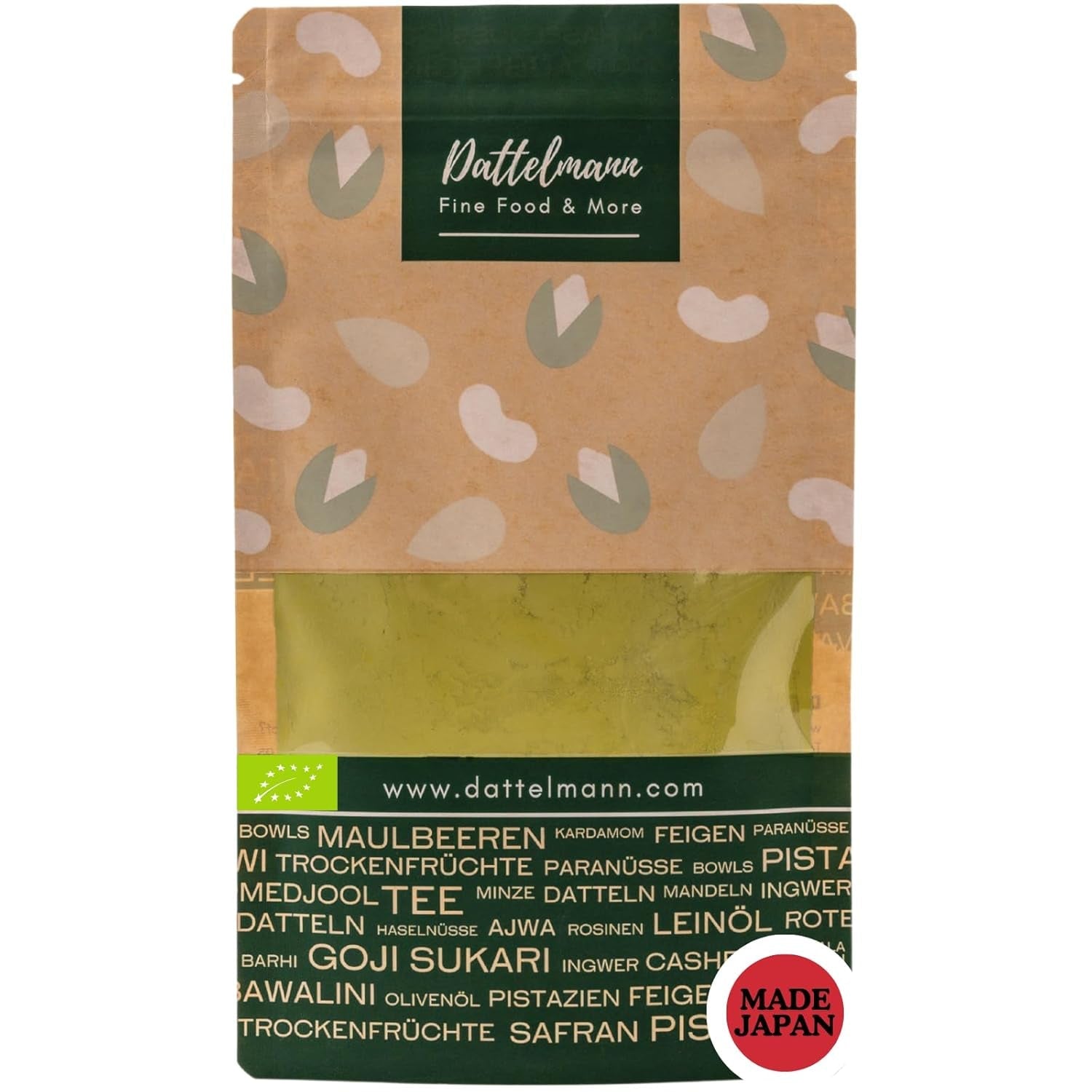 DATTELMANN® - Matcha organický čajový prášek 100 g – Originál z Japonska